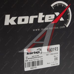 Изображение 3, KA0193 Фильтр воздушный TOYOTA Auris, Corolla (07-), Avensis (09-) KORTEX