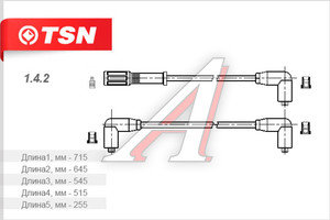 Изображение 1, 2108-3707080 Провод высоковольтный ВАЗ-2108 комплект силикон,  карбюраторный двигатель TSN