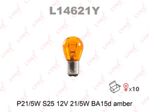 Изображение 1, L14621Y Лампа 12V P21/5W BAY15d LYNX