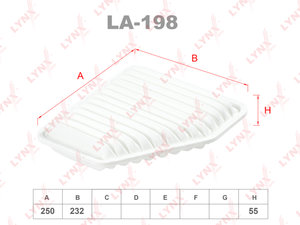 Изображение 1, LA198 Фильтр воздушный TOYOTA Camry (06-), Rav 4 (06-) (2.0/2.4/3.5) LYNX