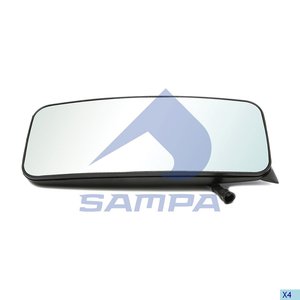 Изображение 2, 201.204 Зеркало боковое КАМАЗ-5490 MERCEDES Axor левое с подогревом SAMPA
