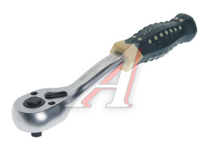 Изображение 1, RF-802222 Ключ трещотка 1/4" 72 зуба реверсивная усиленная изогнутая с резиновой ручкой ROCKFORCE