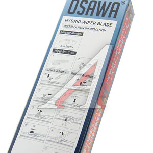 Изображение 5, GW40 Щетка стеклоочистителя 400мм гибридная OSAWA