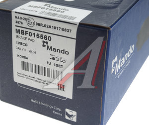 Изображение 4, MBF015560 Колодки тормозные IVECO Daily передние (4шт.) MANDO