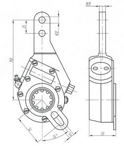 Изображение 4, 500-3501136 Рычаг тормоза регулировочный МАЗ, КРАЗ узкий шлиц ТАИМ