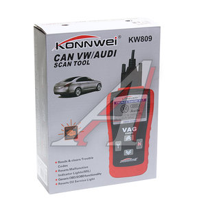 Изображение 5, KW 809 Сканер автомобильный диагностический (VW/AUDI) (OBD2/EOBD/CAN/VAG) KONNWEI