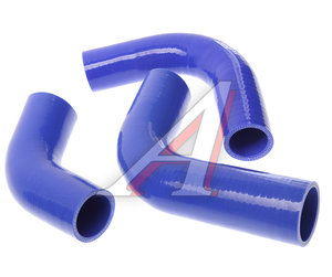 Изображение 1, 130-17-038 Патрубок УАЗ-452 дв.УМЗ-4213 радиатора комплект 3шт. синий силикон MEGAPOWER
