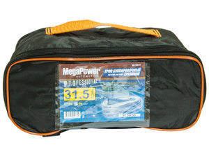 Изображение 2, M-78631 Трос буксировочный 31.5т 6м-90мм ленточный (петля-петля) в сумке MEGAPOWER