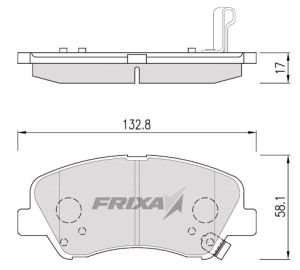 Изображение 1, FPH27 Колодки тормозные HYUNDAI Solaris (11-) KIA Rio (11-) передние (4шт.) FRIXA