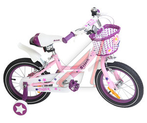 Изображение 10, JK909-14 Велосипед 14" 1-ск. (3-4 года) розовый STITCH