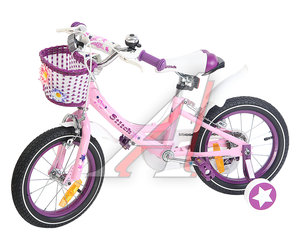 Изображение 2, JK909-14 Велосипед 14" 1-ск. (3-4 года) розовый STITCH