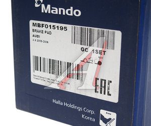 Изображение 4, MBF015195 Колодки тормозные AUDI A4, A6 (05-), A8 (03-) задние (4шт.) MANDO
